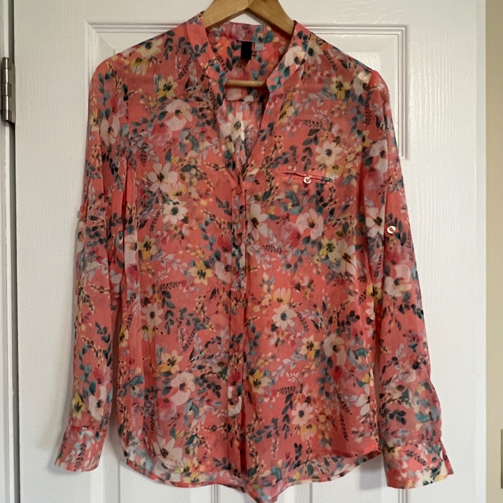Kut from the Cloth Jasmine Chiffon Button-Up Shirt